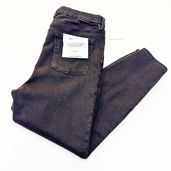 Good American Good Leg Stretch Sculpting Denim Jeans BLACK001 Size 5 NWT - Picture 8 of 8